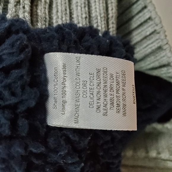 Men's Heavy Davis & Squire Gray Zip Knit Sweater - Picture 7 of 8